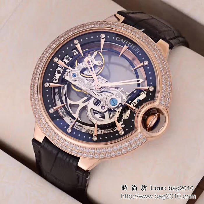 CARTIER卡地亞 最新鏤空 精品男士腕表 WSS0350